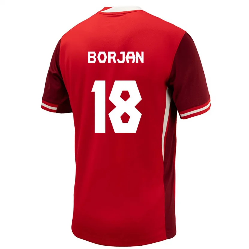 Danxen Dětské Kanada Milan Borjan #18 Červené Domů Hráčské Dresy 24-26 Dres