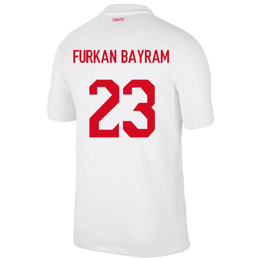 Danxen Dětské Turecko Mert Furkan Bayram #23 Bílý Domů Hráčské Dresy 24-26 Dres