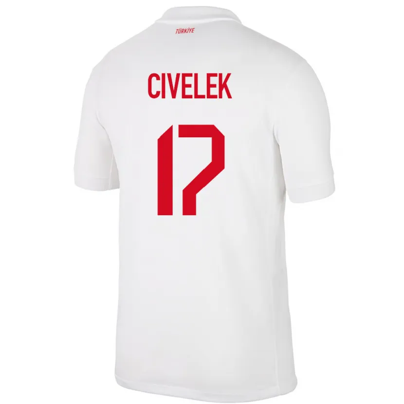 Danxen Dětské Turecko İlayda Civelek #17 Bílý Domů Hráčské Dresy 24-26 Dres