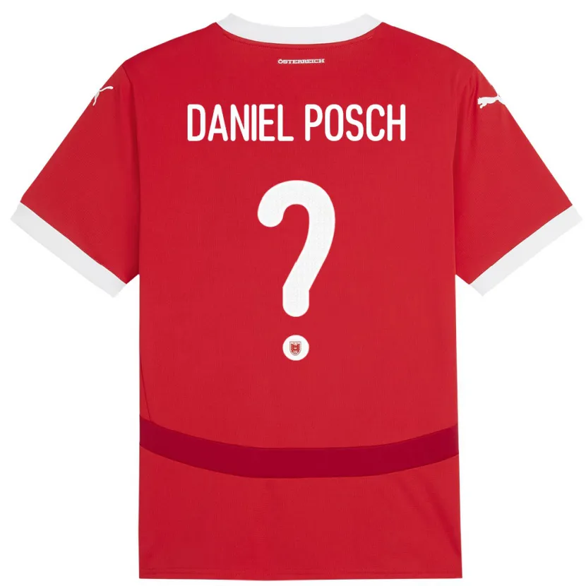 Danxen Dětské Rakousko Daniel Posch #0 Červené Domů Hráčské Dresy 24-26 Dres