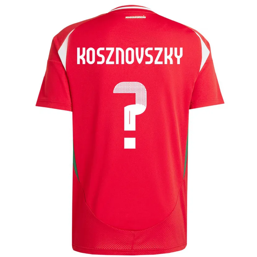 Danxen Dětské Maďarsko Márk Kosznovszky #0 Červené Domů Hráčské Dresy 24-26 Dres