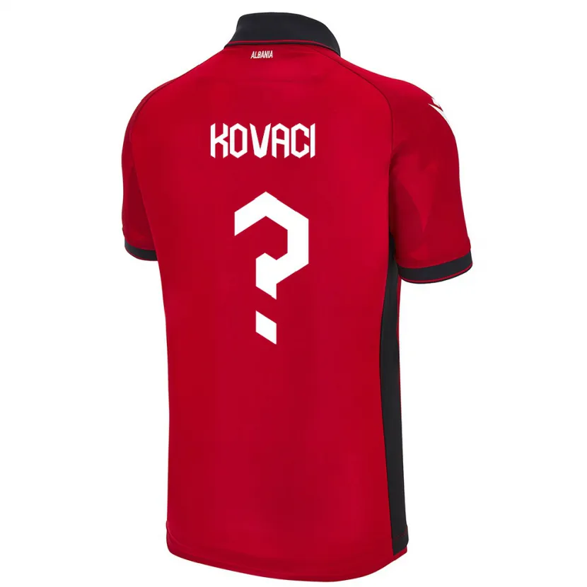 Danxen Dětské Albánie Milan Kovaci #0 Červené Domů Hráčské Dresy 24-26 Dres