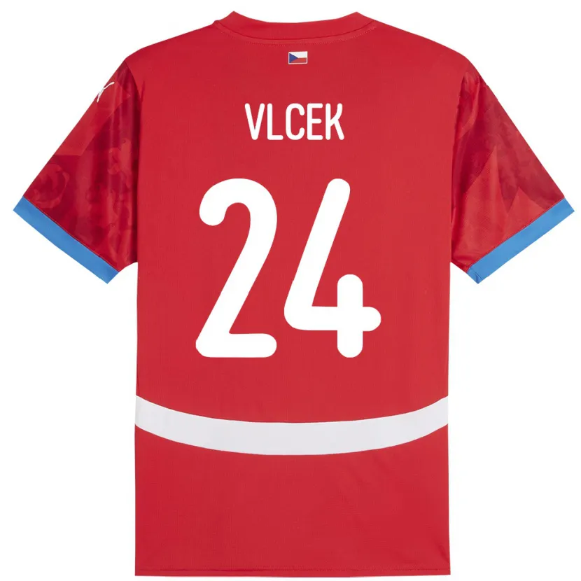 Danxen Dětské Česko Tomas Vlcek #24 Červené Domů Hráčské Dresy 24-26 Dres