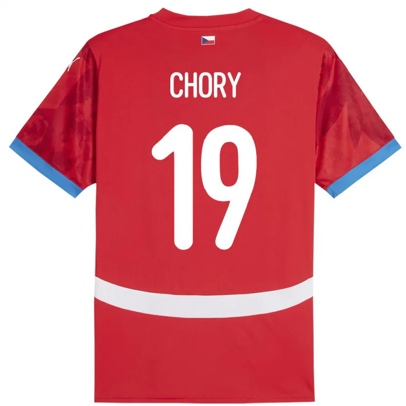 Danxen Dětské Česko Tomas Chory #19 Červené Domů Hráčské Dresy 24-26 Dres