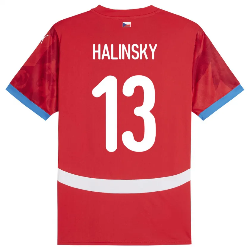 Danxen Dětské Česko Denis Halinsky #13 Červené Domů Hráčské Dresy 24-26 Dres