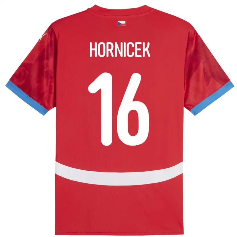 Danxen Dětské Česko Lukas Hornicek #16 Červené Domů Hráčské Dresy 24-26 Dres