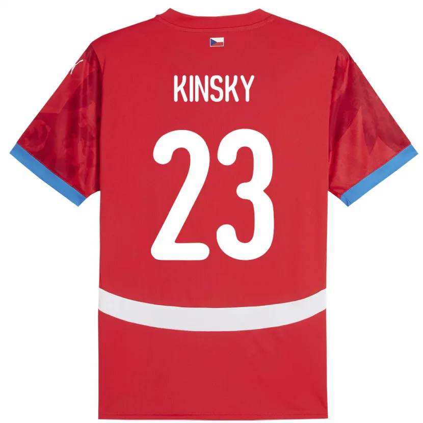 Danxen Dětské Česko Antonin Kinsky #23 Červené Domů Hráčské Dresy 24-26 Dres