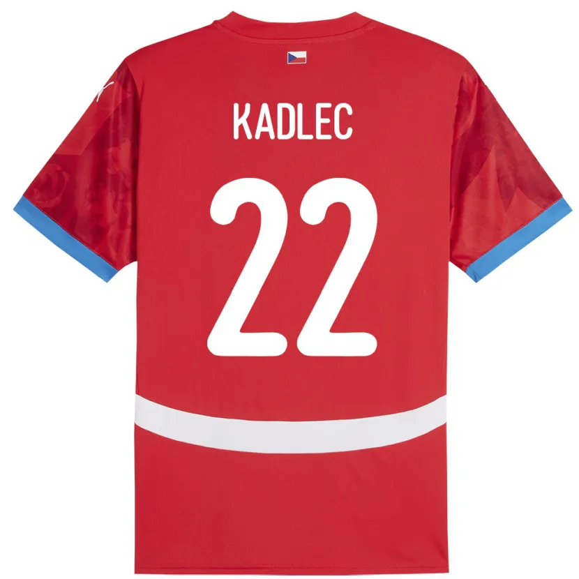 Danxen Dětské Česko Adam Kadlec #22 Červené Domů Hráčské Dresy 24-26 Dres