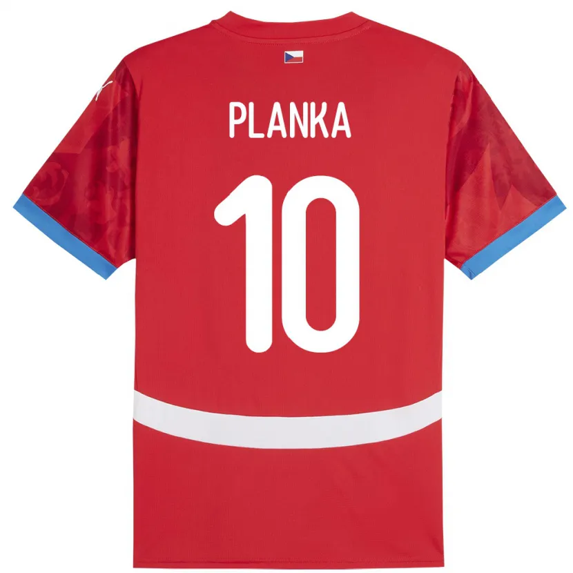 Danxen Dětské Česko David Planka #10 Červené Domů Hráčské Dresy 24-26 Dres