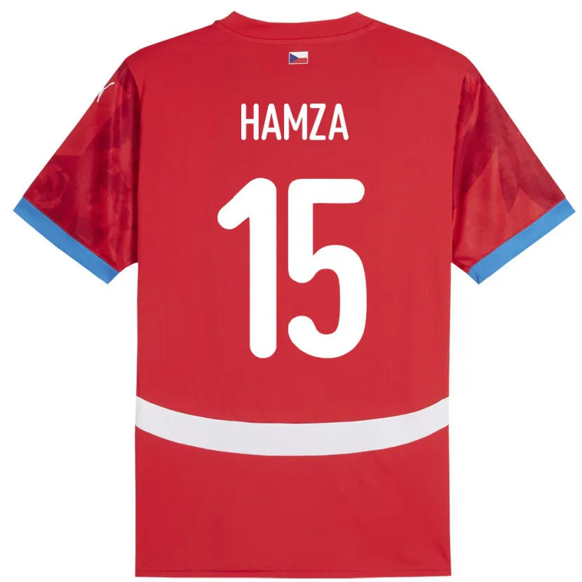 Danxen Dětské Česko Jiri Hamza #15 Červené Domů Hráčské Dresy 24-26 Dres