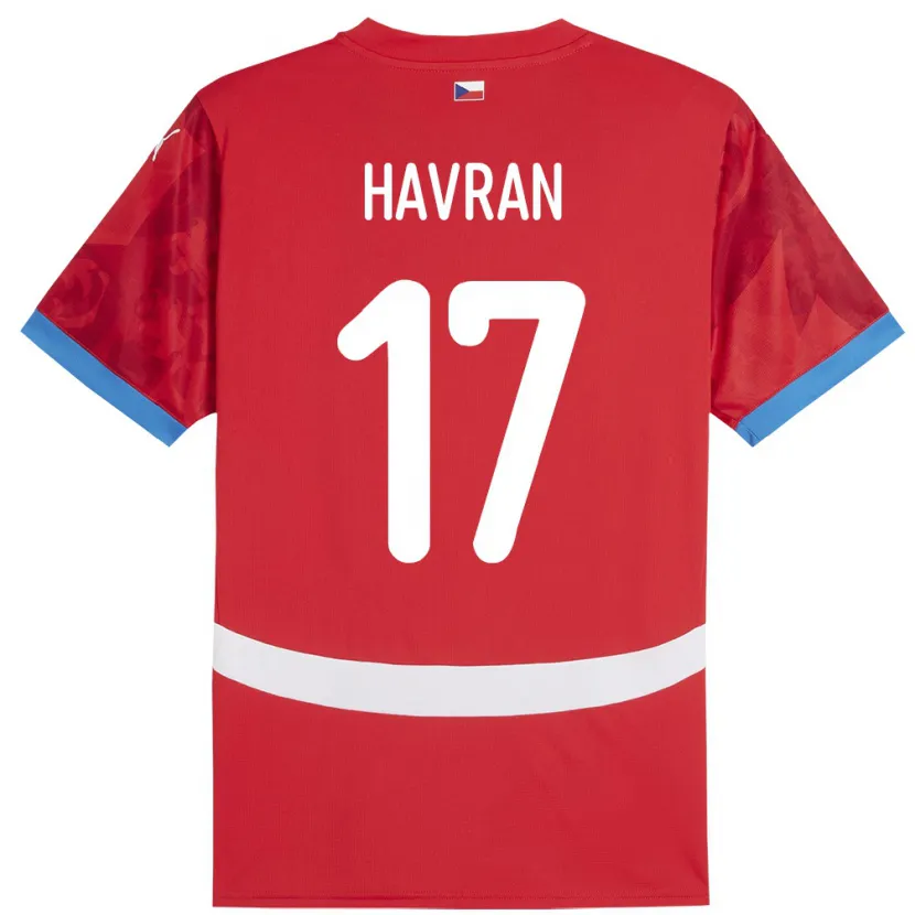 Danxen Dětské Česko Marek Havran #17 Červené Domů Hráčské Dresy 24-26 Dres