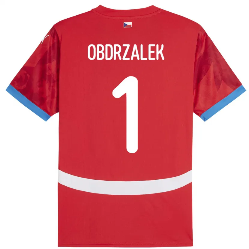 Danxen Dětské Česko Marek Obdrzalek #1 Červené Domů Hráčské Dresy 24-26 Dres