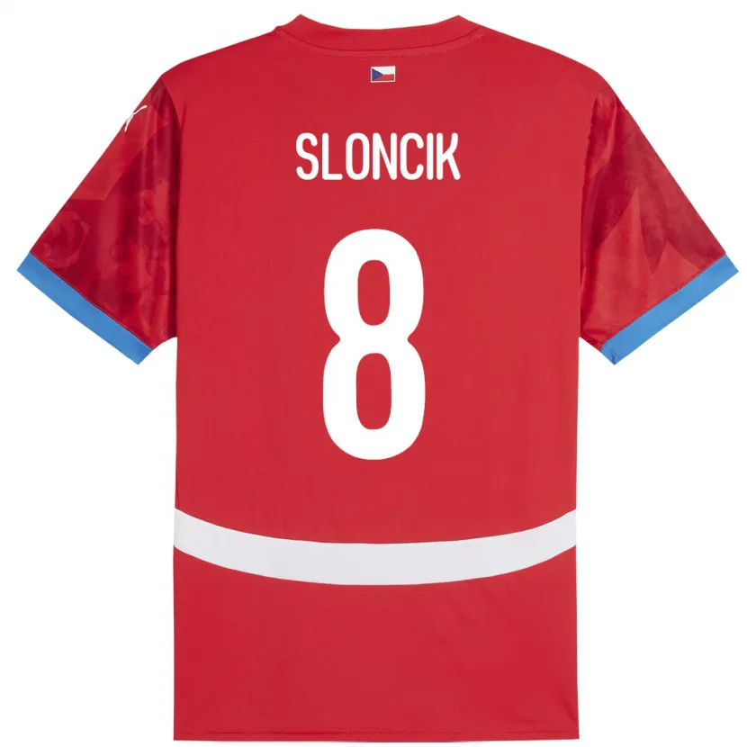 Danxen Dětské Česko Simon Sloncik #8 Červené Domů Hráčské Dresy 24-26 Dres