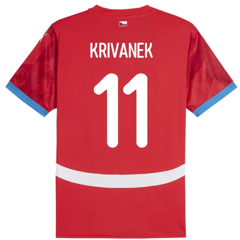 Danxen Dětské Česko Jan Krivanek #11 Červené Domů Hráčské Dresy 24-26 Dres