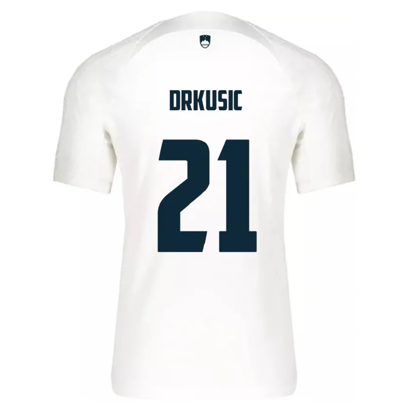 Danxen Dětské Slovinsko Vanja Drkusic #21 Bílý Domů Hráčské Dresy 24-26 Dres