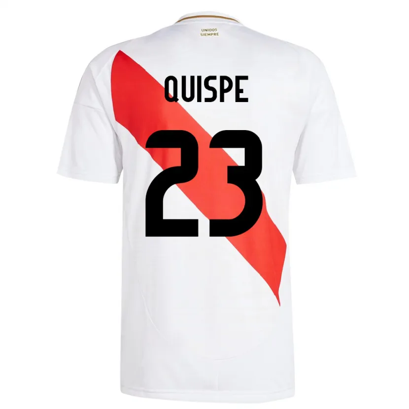 Danxen Dětské Peru Piero Quispe #23 Bílý Domů Hráčské Dresy 24-26 Dres