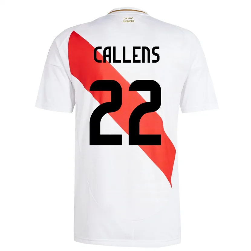 Danxen Dětské Peru Alexander Callens #22 Bílý Domů Hráčské Dresy 24-26 Dres