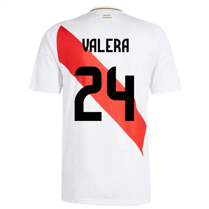 Danxen Dětské Peru Álex Valera #24 Bílý Domů Hráčské Dresy 24-26 Dres