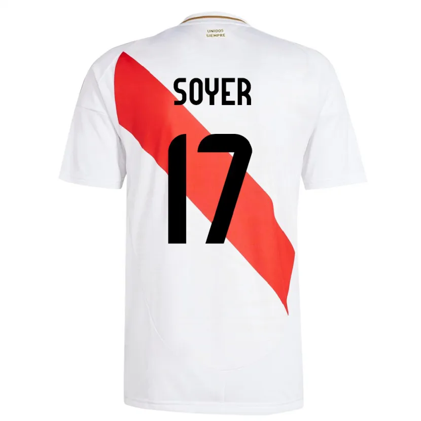 Danxen Dětské Peru Bassco Soyer #17 Bílý Domů Hráčské Dresy 24-26 Dres