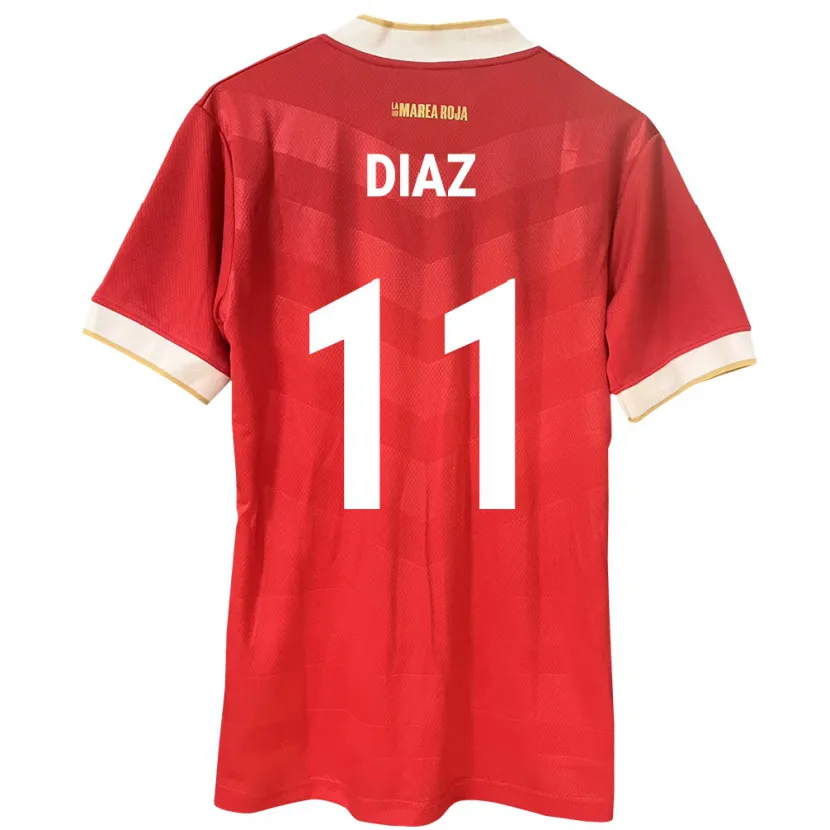 Danxen Dětské Panama Ismael Díaz #11 Červené Domů Hráčské Dresy 24-26 Dres