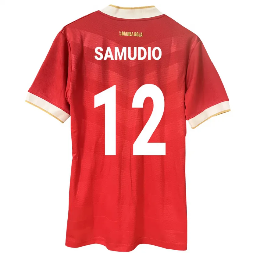 Danxen Dětské Panama César Samudio #12 Červené Domů Hráčské Dresy 24-26 Dres