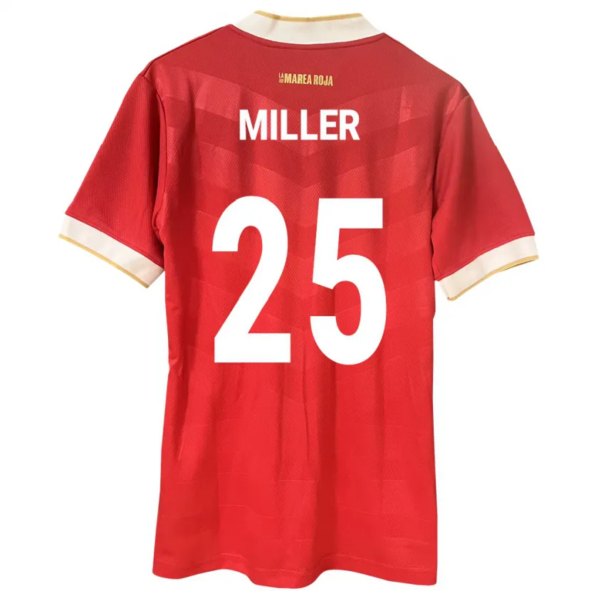 Danxen Dětské Panama Roderick Miller #25 Červené Domů Hráčské Dresy 24-26 Dres