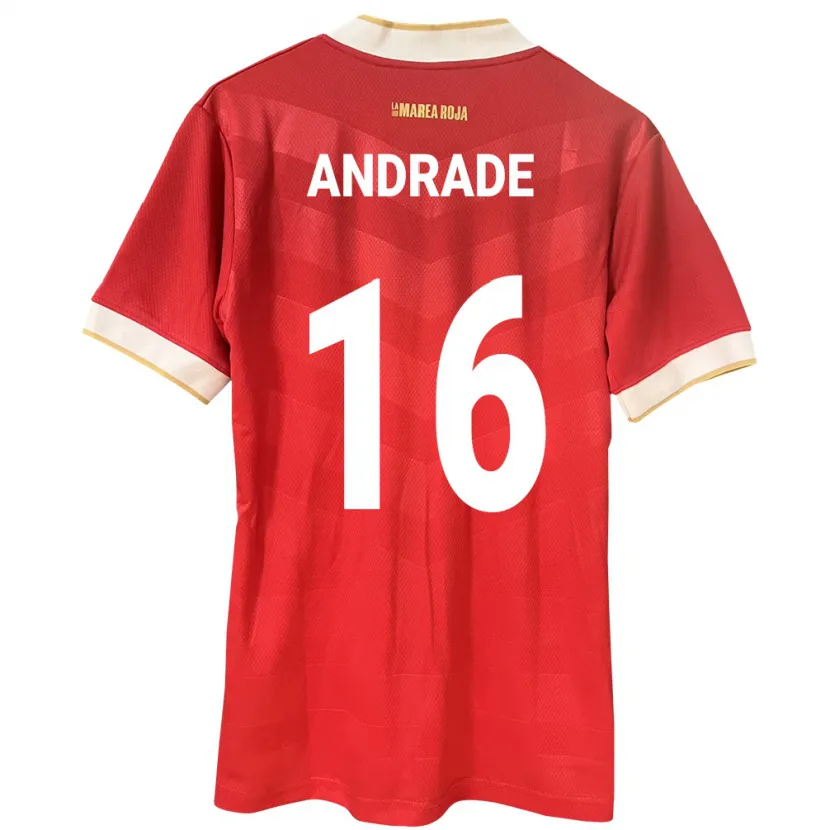 Danxen Dětské Panama Andrés Andrade #16 Červené Domů Hráčské Dresy 24-26 Dres