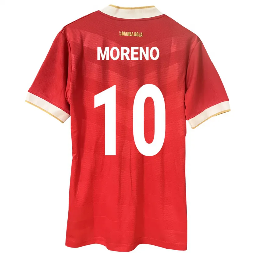 Danxen Dětské Panama Éric Moreno #10 Červené Domů Hráčské Dresy 24-26 Dres