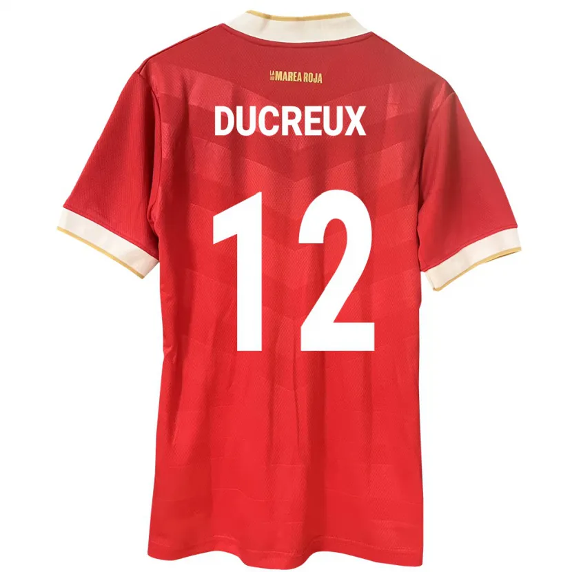 Danxen Dětské Panama Nadia Ducreux #12 Červené Domů Hráčské Dresy 24-26 Dres