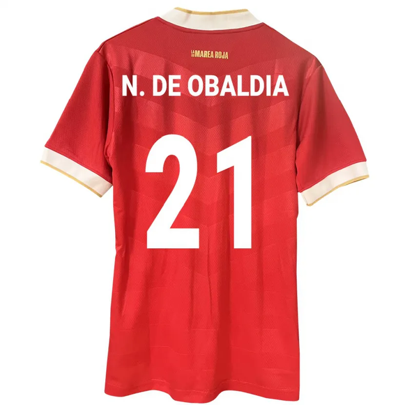 Danxen Dětské Panama Nicole De Obaldía #21 Červené Domů Hráčské Dresy 24-26 Dres