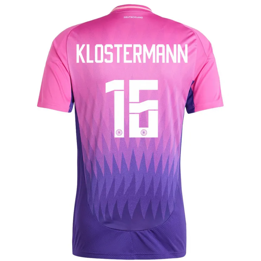 Danxen Dětské Německo Lukas Klostermann #16 Růžově Fialová Daleko Hráčské Dresy 24-26 Dres