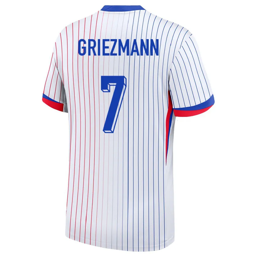 Danxen Dětské Francie Antoine Griezmann #7 Bílý Daleko Hráčské Dresy 24-26 Dres