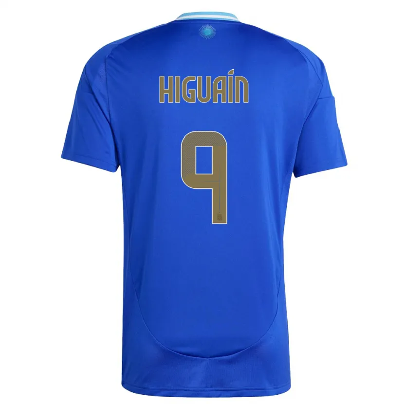 Danxen Dětské Argentina Gonzalo Higuain #9 Modrý Daleko Hráčské Dresy 24-26 Dres