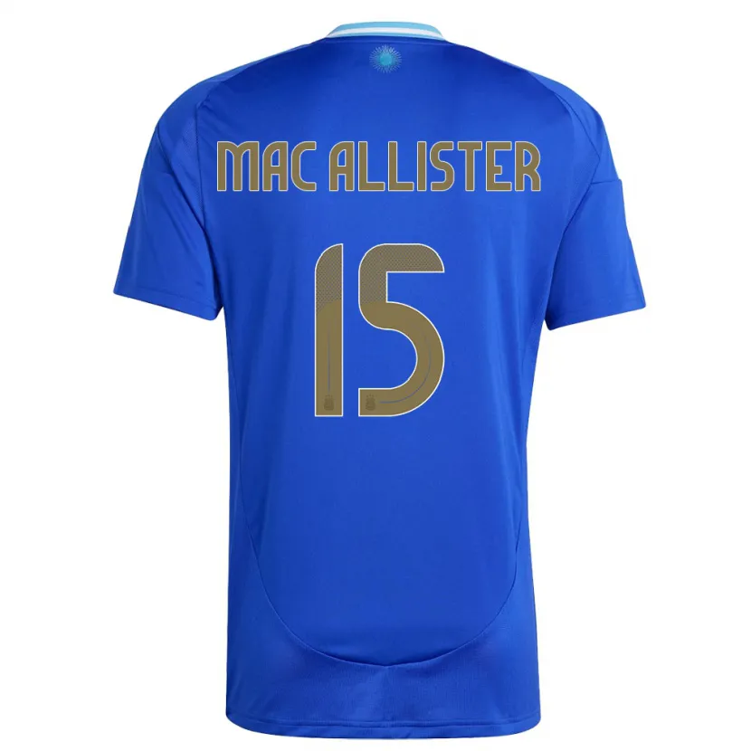 Danxen Dětské Argentina Alexis Mac Allister #15 Modrý Daleko Hráčské Dresy 24-26 Dres