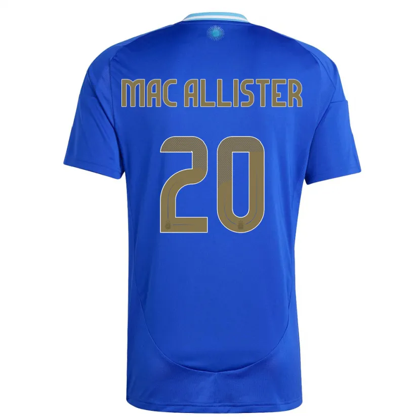 Danxen Dětské Argentina Alexis Mac Allister #20 Modrý Daleko Hráčské Dresy 24-26 Dres