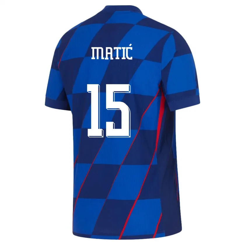 Danxen Dětské Chorvatsko Matej Matic #15 Modrý Daleko Hráčské Dresy 24-26 Dres