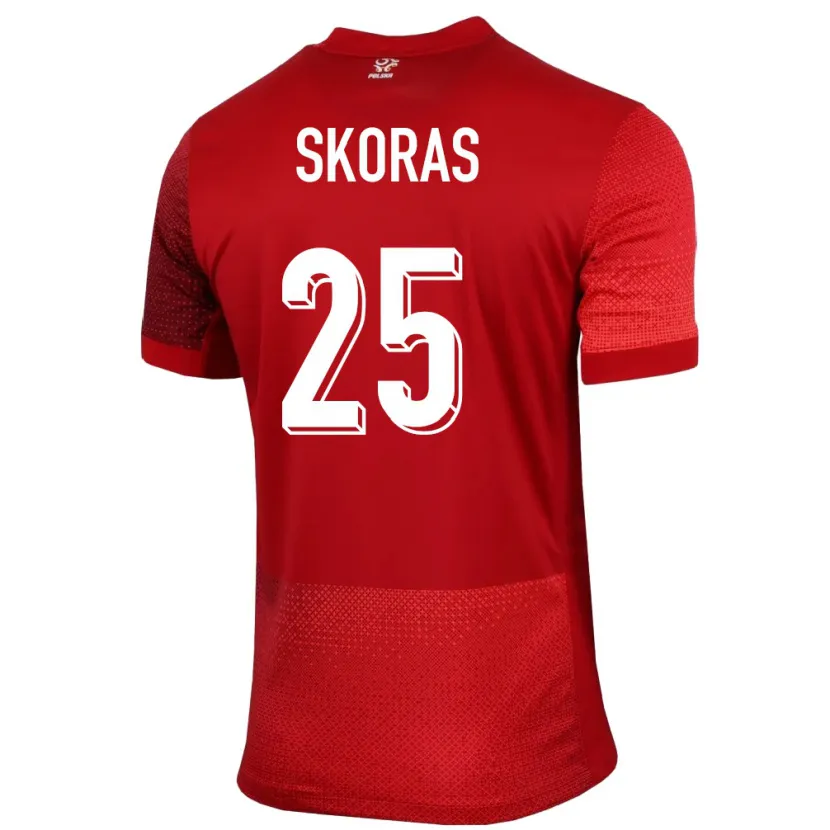 Danxen Dětské Polsko Michal Skoras #25 Červené Daleko Hráčské Dresy 24-26 Dres