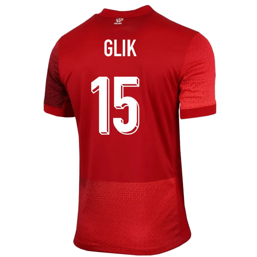 Danxen Dětské Polsko Kamil Glik #15 Červené Daleko Hráčské Dresy 24-26 Dres