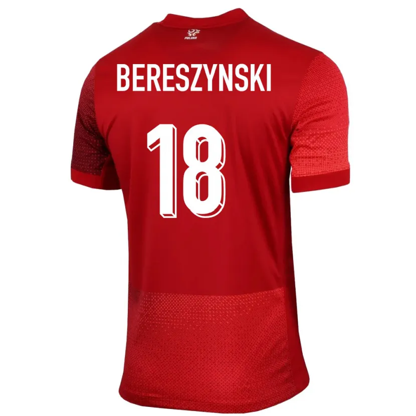 Danxen Dětské Polsko Bartosz Bereszynski #18 Červené Daleko Hráčské Dresy 24-26 Dres