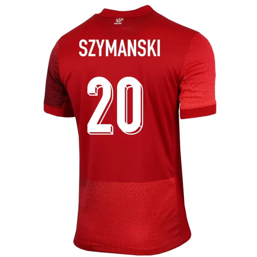 Danxen Dětské Polsko Sebastian Szymanski #20 Červené Daleko Hráčské Dresy 24-26 Dres