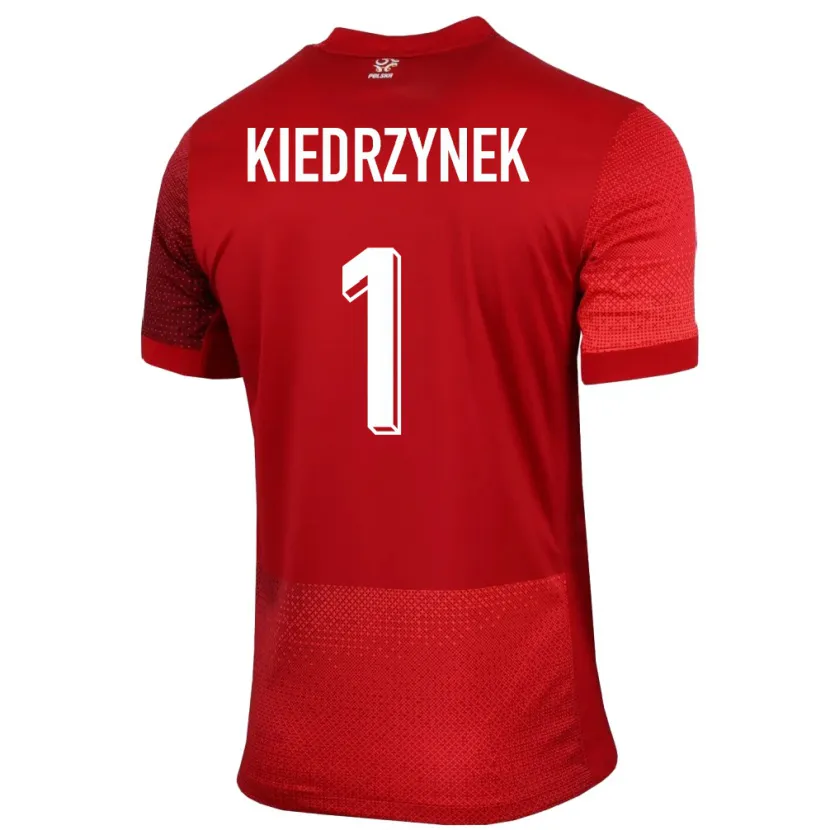 Danxen Dětské Polsko Katarzyna Kiedrzynek #1 Červené Daleko Hráčské Dresy 24-26 Dres