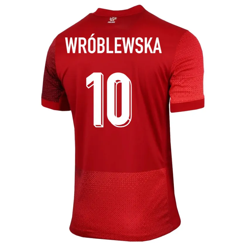 Danxen Dětské Polsko Joanna Wroblewska #10 Červené Daleko Hráčské Dresy 24-26 Dres