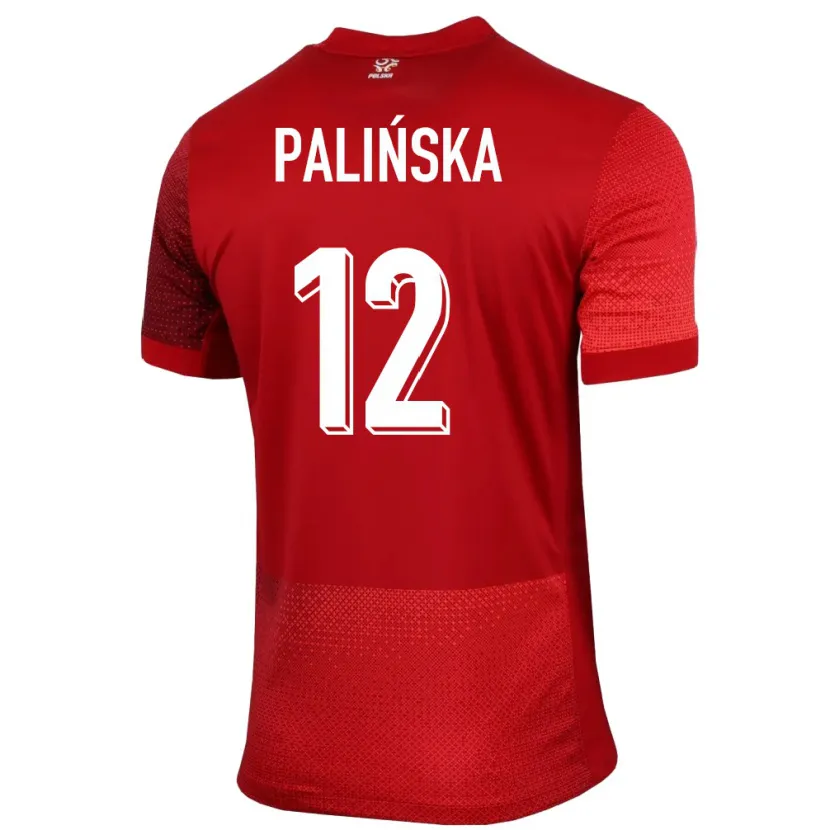 Danxen Dětské Polsko Anna Palinska #12 Červené Daleko Hráčské Dresy 24-26 Dres