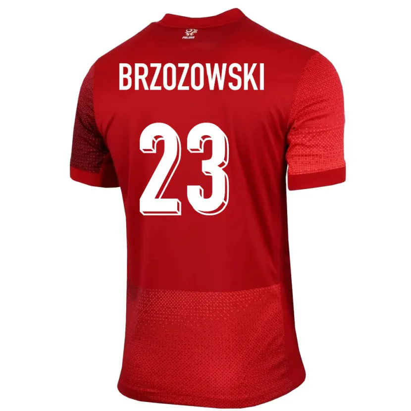 Danxen Dětské Polsko Milosz Brzozowski #23 Červené Daleko Hráčské Dresy 24-26 Dres