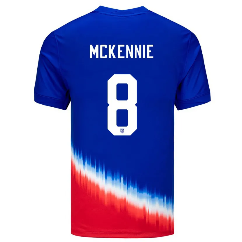 Danxen Dětské Spojené Státy Americké Weston Mckennie #8 Modrý Daleko Hráčské Dresy 24-26 Dres