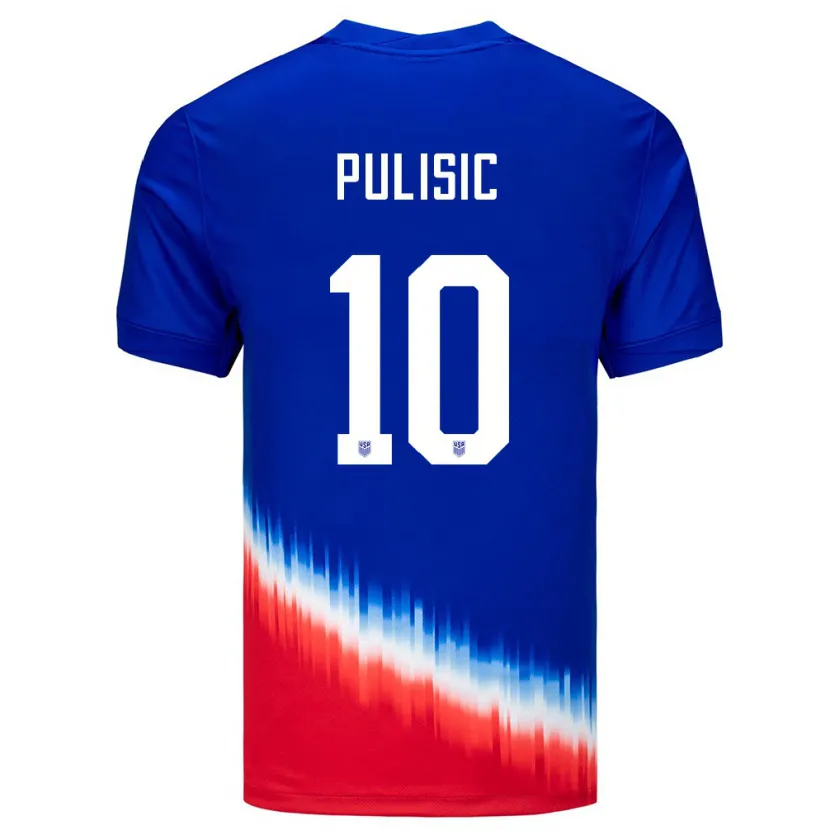 Danxen Dětské Spojené Státy Americké Christian Pulisic #10 Modrý Daleko Hráčské Dresy 24-26 Dres