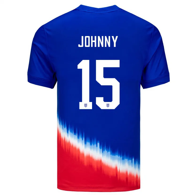 Danxen Dětské Spojené Státy Americké Johnny #15 Modrý Daleko Hráčské Dresy 24-26 Dres