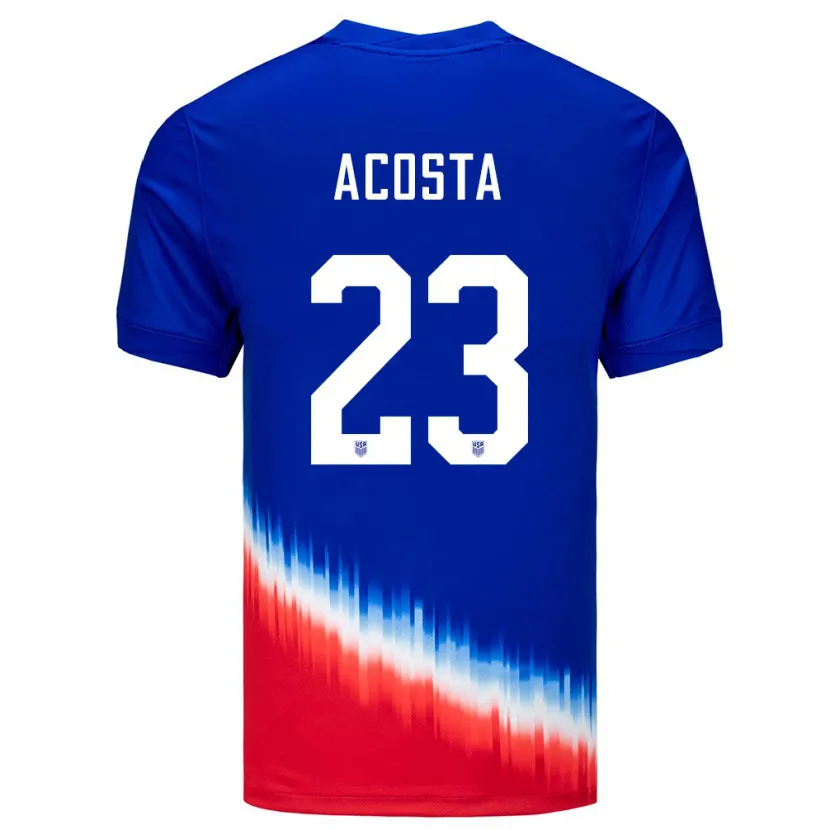 Danxen Dětské Spojené Státy Americké Kellyn Acosta #23 Modrý Daleko Hráčské Dresy 24-26 Dres