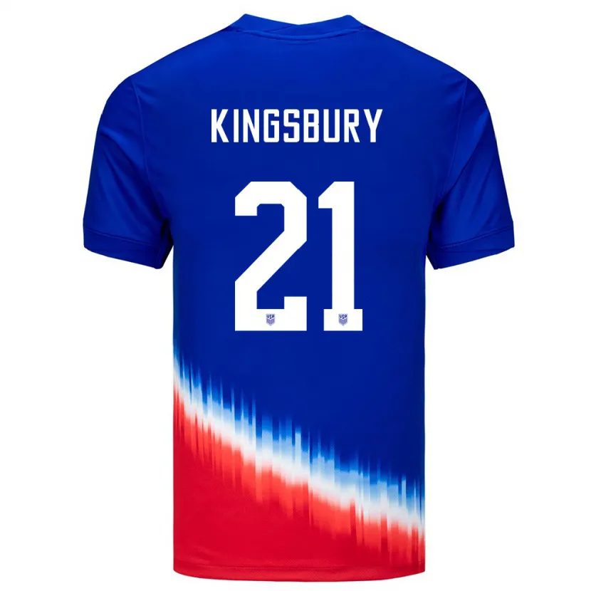 Danxen Dětské Spojené Státy Americké Aubrey Kingsbury #21 Modrý Daleko Hráčské Dresy 24-26 Dres