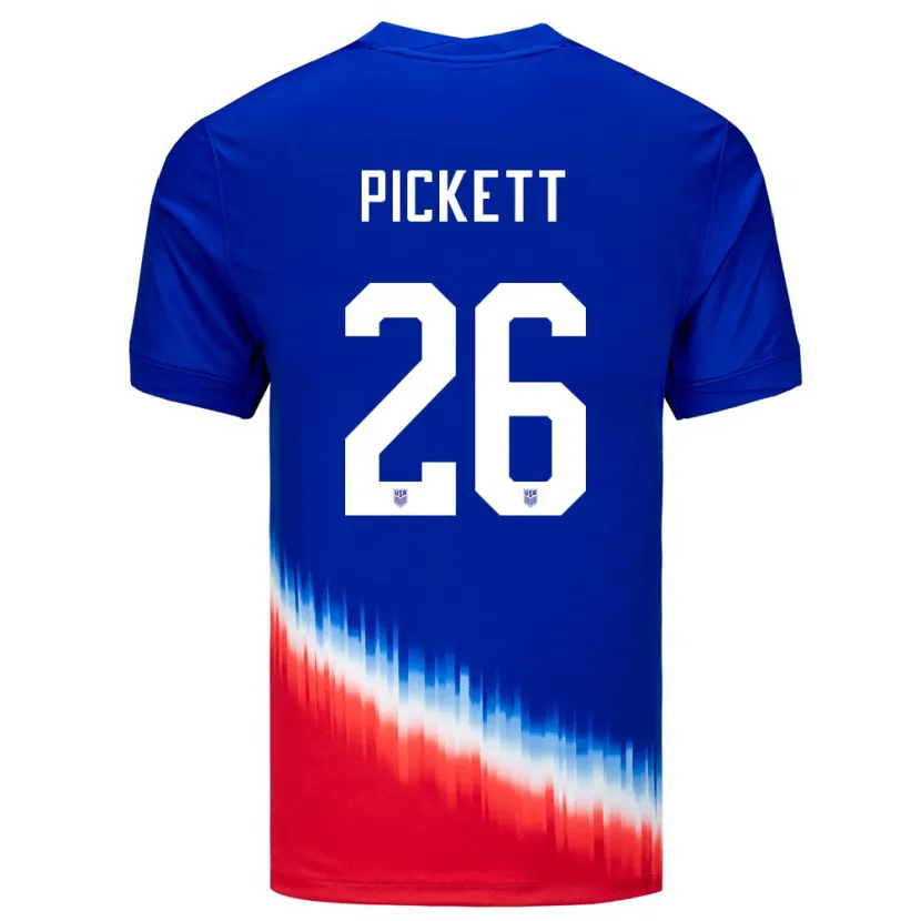 Danxen Dětské Spojené Státy Americké Carson Pickett #26 Modrý Daleko Hráčské Dresy 24-26 Dres